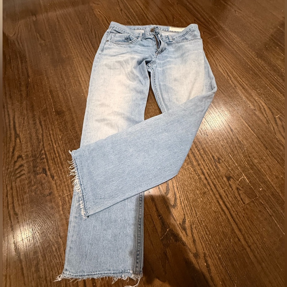 rag & bone Light Blue Straight-Leg Jeans